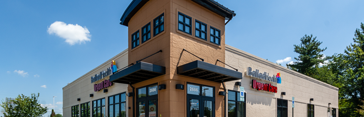 Exterior photo of Ballad Health urgent care on West State