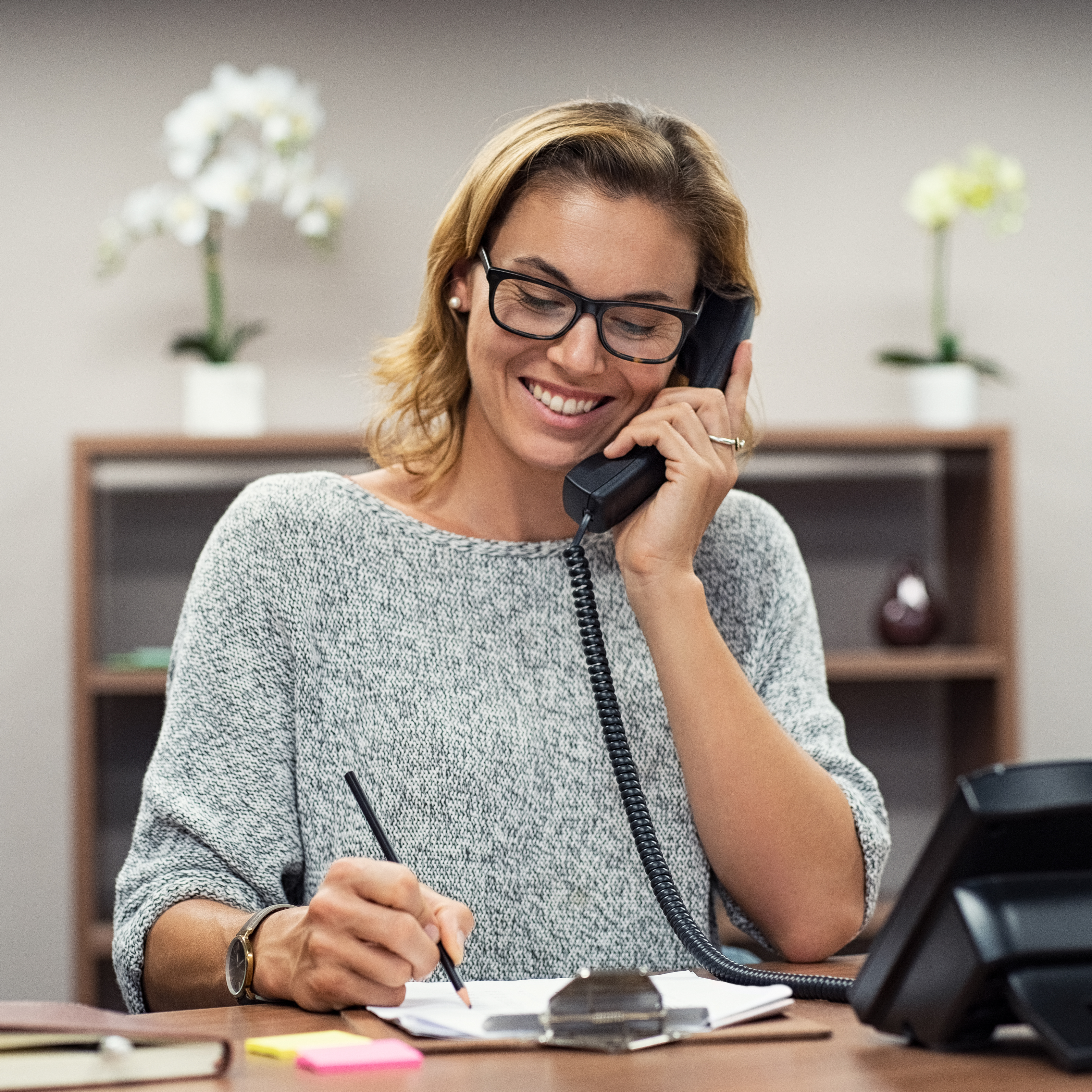 Woman talking on the phone