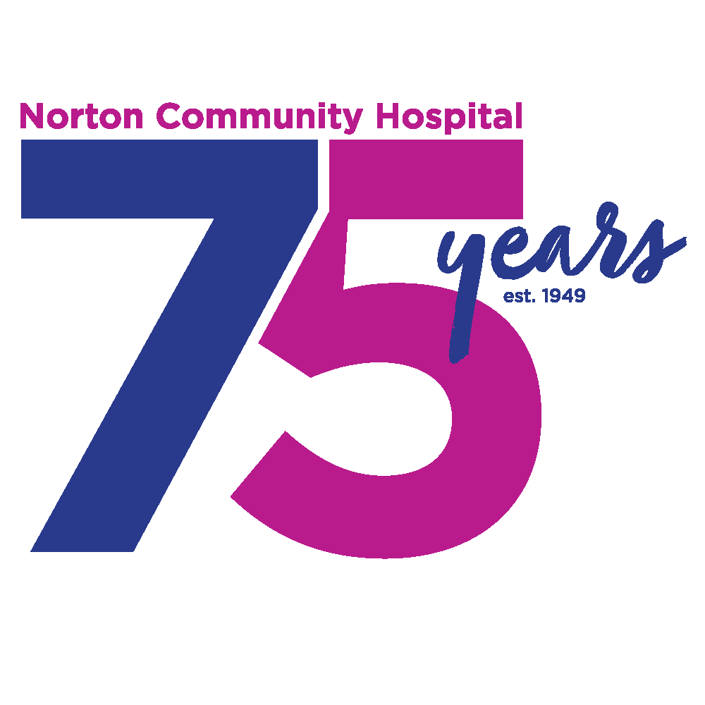 Norton Community Hospital 75th Anniversary Seal 2024