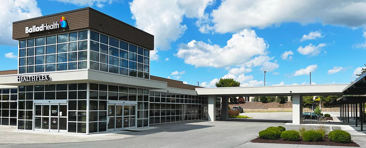 Healthplex glass building photo