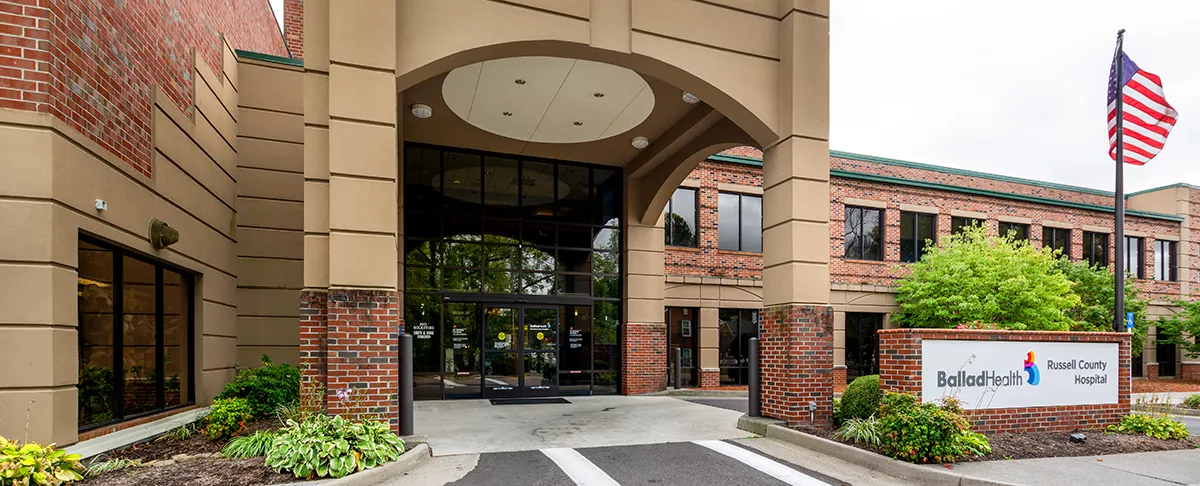 Russell County Hospital front entrance